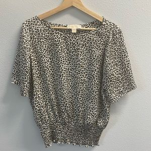 Michael Kors Animal Print Blouse M